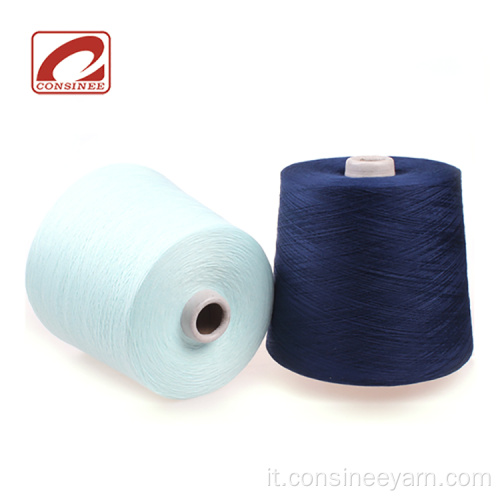 Filato misto lana cotone cupro di colore misto
